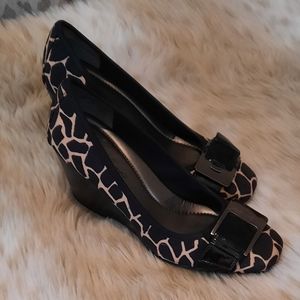 Bandolino Giraffe Wedge Heels - never worn